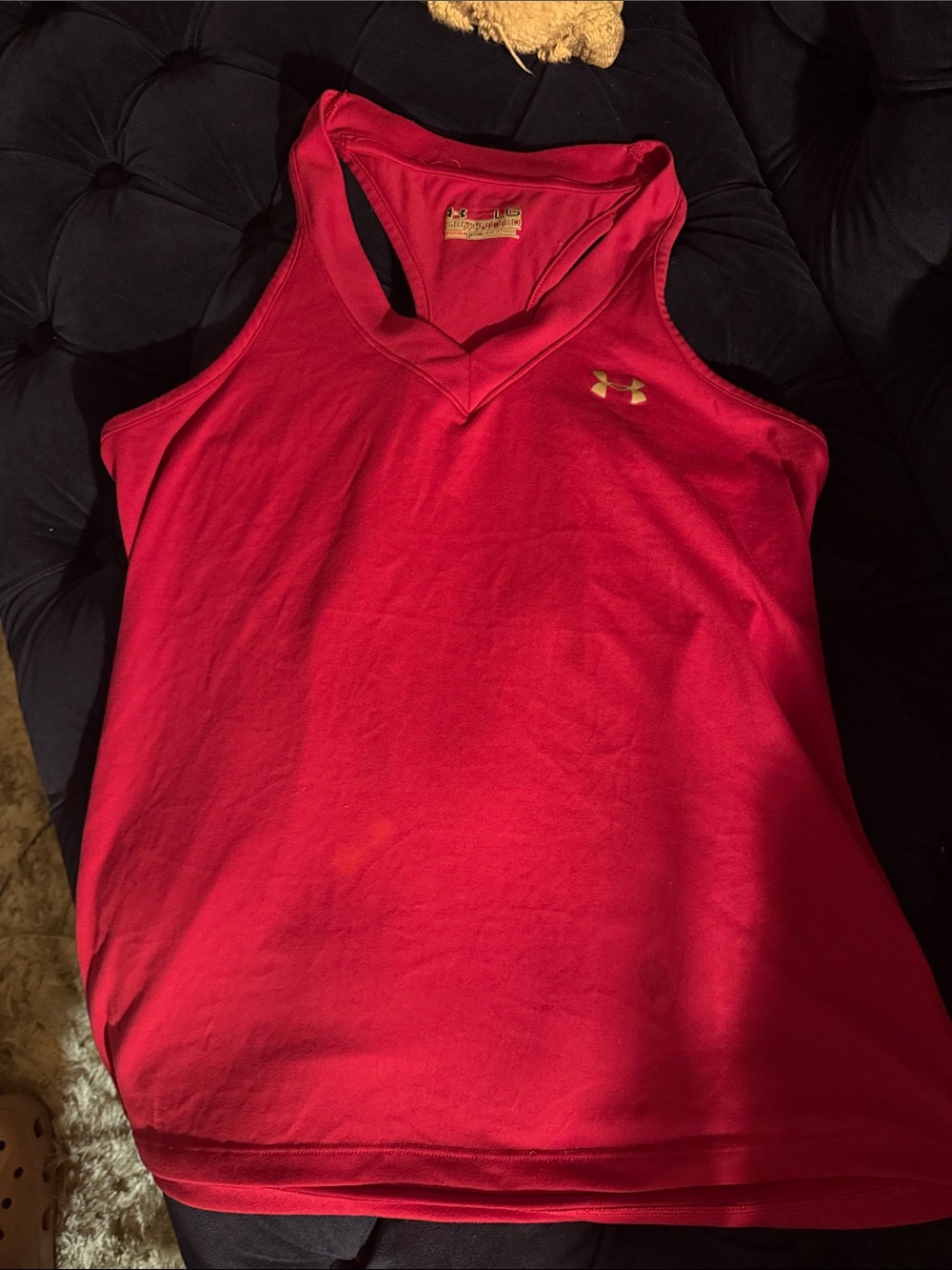 Under Armour Women's Bright Red V-Neck Athletic Tank